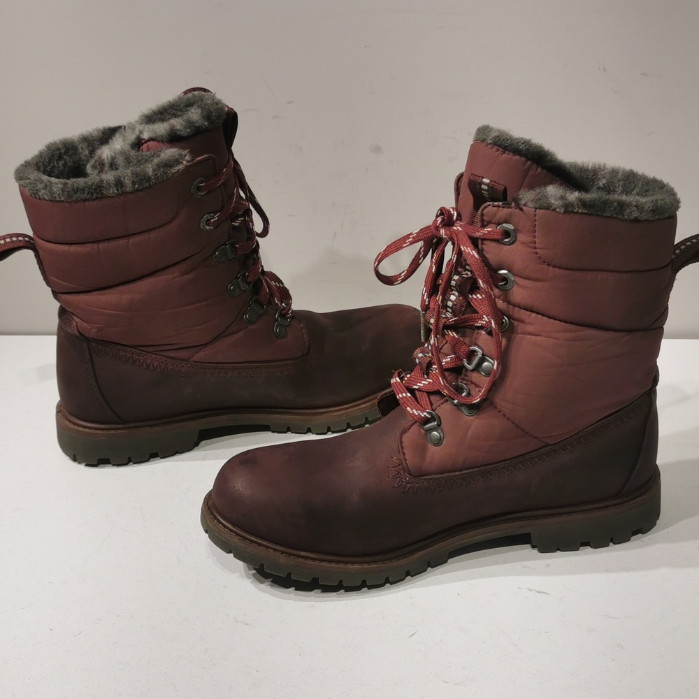 Timberland Women's Winter Boots - Burgundy and Brown
